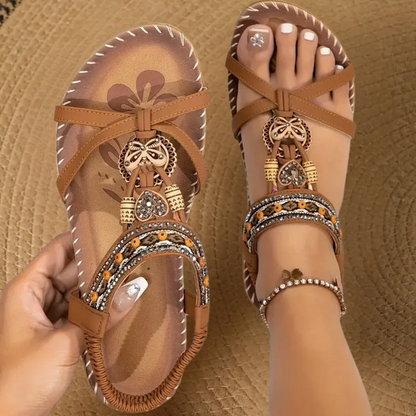 Isla™ | Ibiza-Inspired Embellished Sandals for Comfort & Elegance