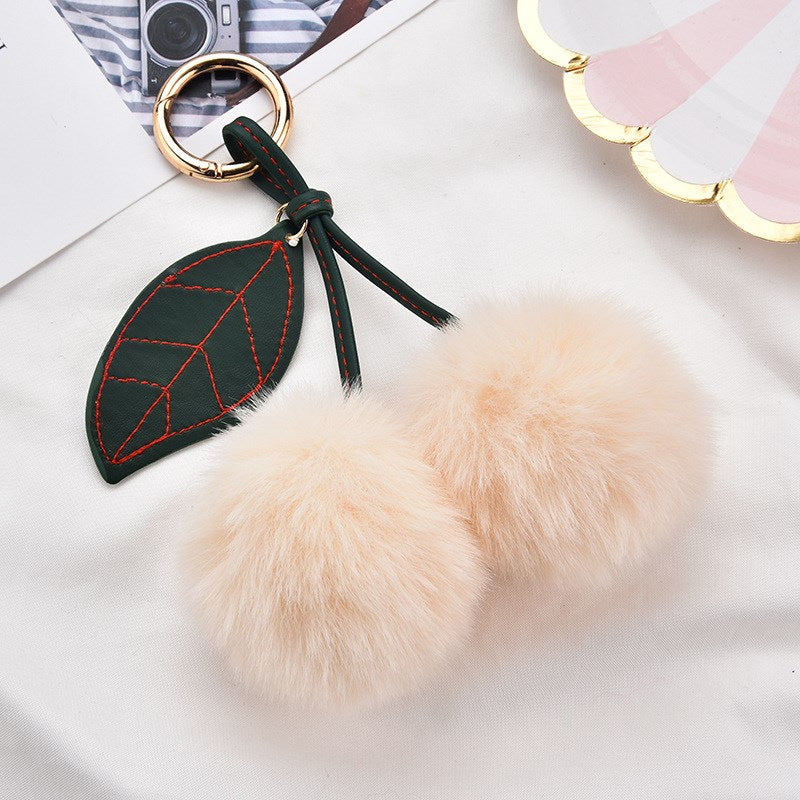 Plush Cherry Bag Charm