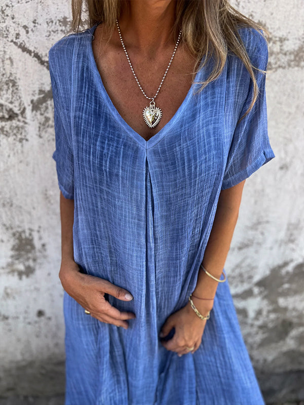 Livia™ | Loose-Fit V-Neck Dress