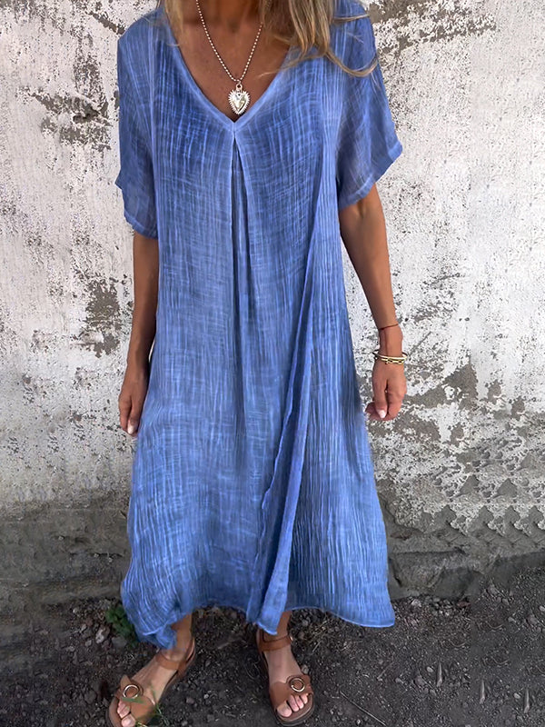 Livia™ | Loose-Fit V-Neck Dress