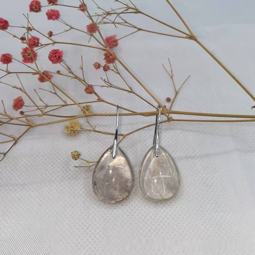 Natural Stone Teardrop Earrings