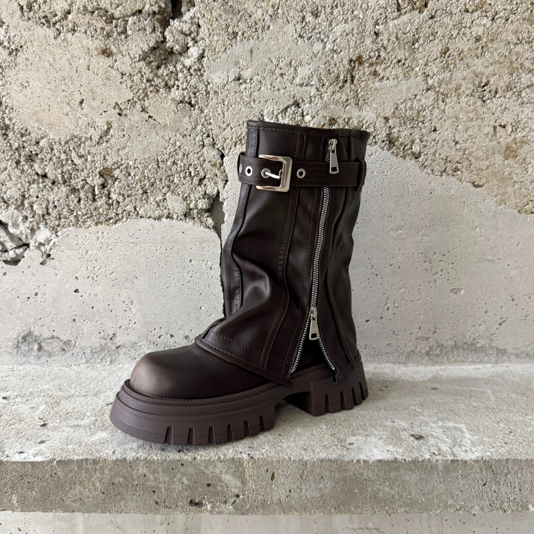 Blaze Fold Over Chunky Boots