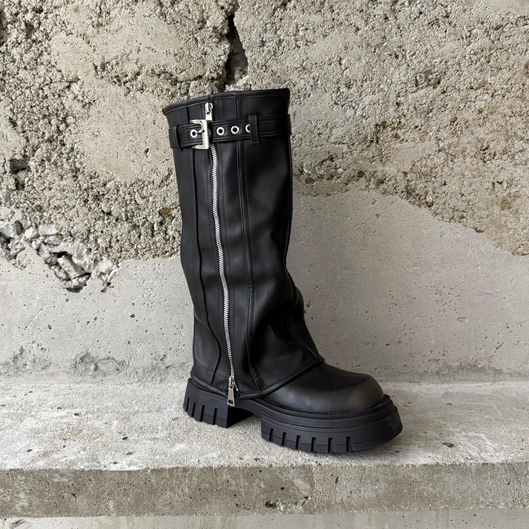 Blaze Fold Over Chunky Boots