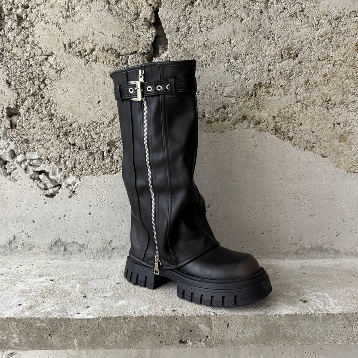 Blaze Fold Over Chunky Boots