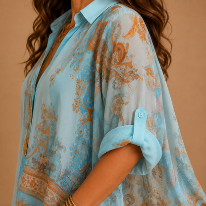 Lucia | Elegant Mediterranean Blouse Dress