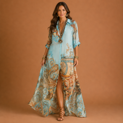 Lucia | Elegant Mediterranean Blouse Dress