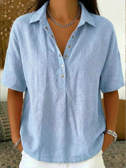 Sienna™ | Blouse with Collar and Button Detail (TEMPORARILY 1+1 FREE!)