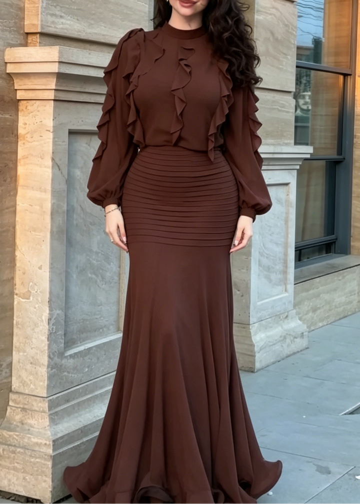 Marielle Ruffle Two-Piece Maxi Set