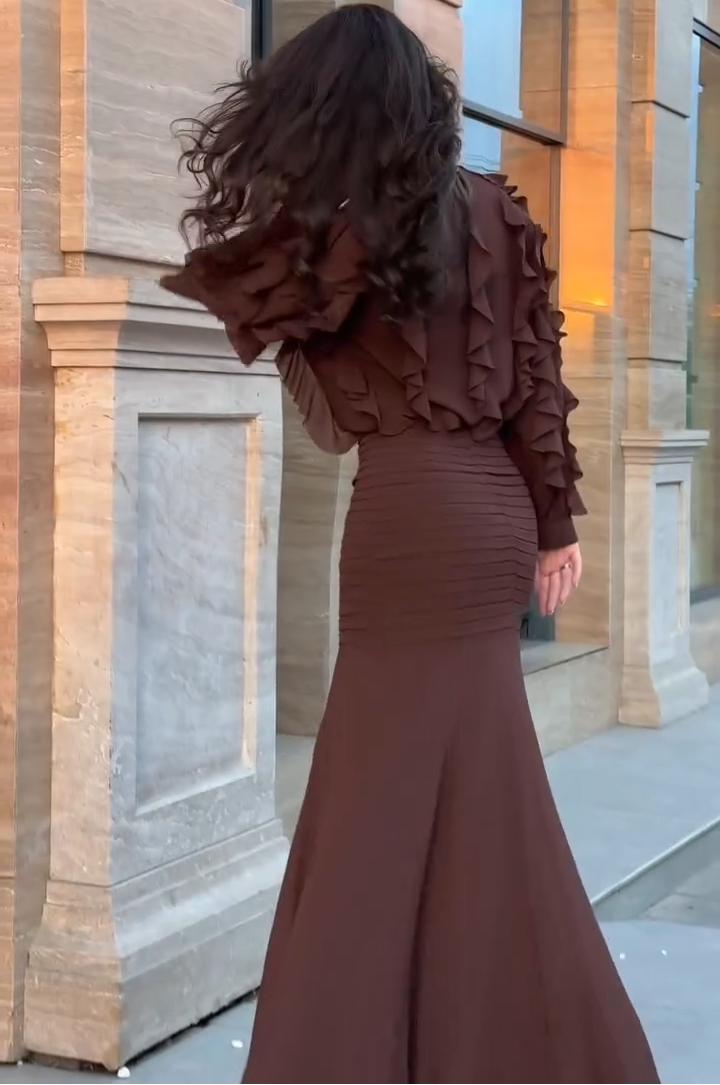 Marielle Ruffle Two-Piece Maxi Set