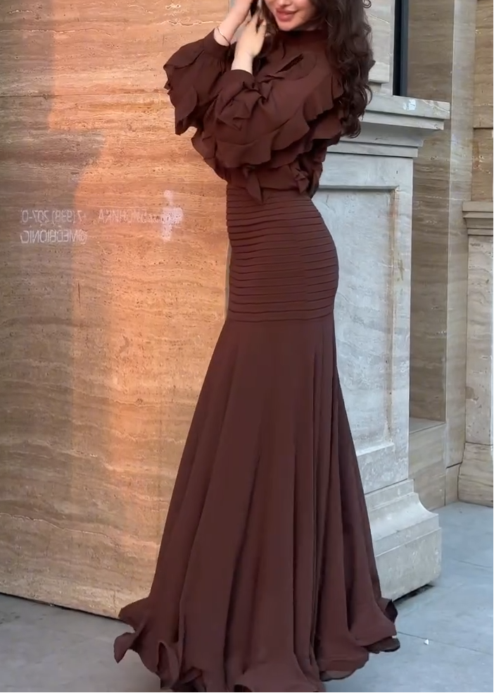 Marielle Ruffle Two-Piece Maxi Set