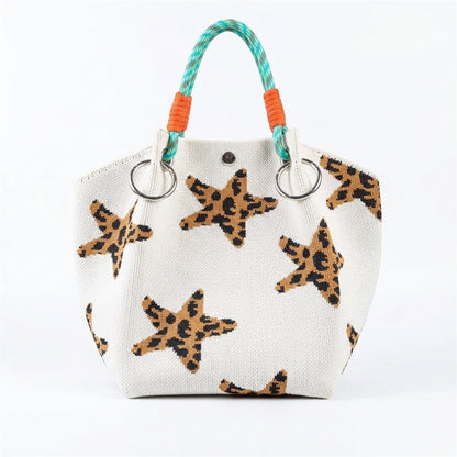 Knit Magnetic Clasp Bucket Bag