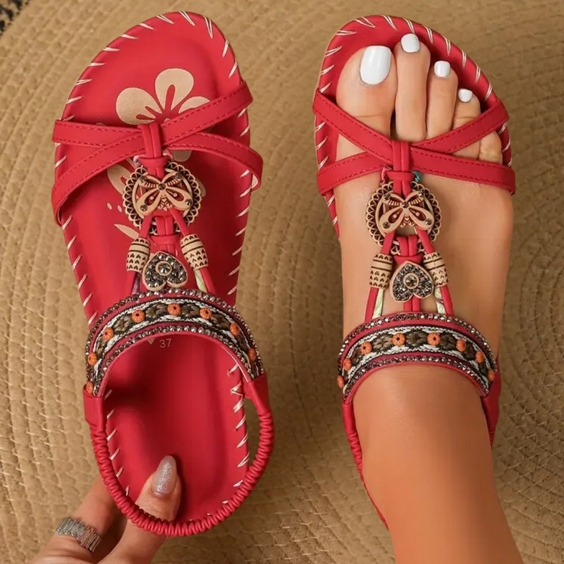 Isla™ | Ibiza-Inspired Embellished Sandals for Comfort & Elegance