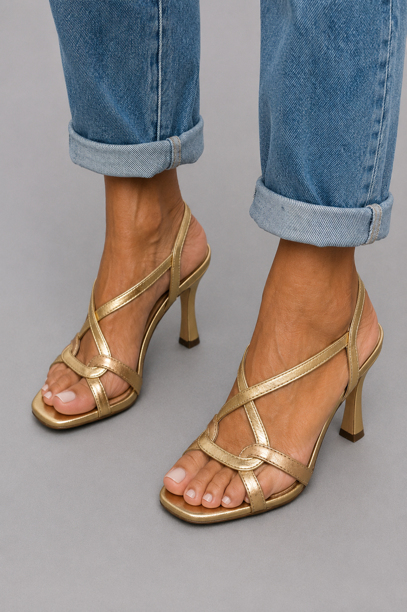 Sofia | Refined Gold Summer Heels
