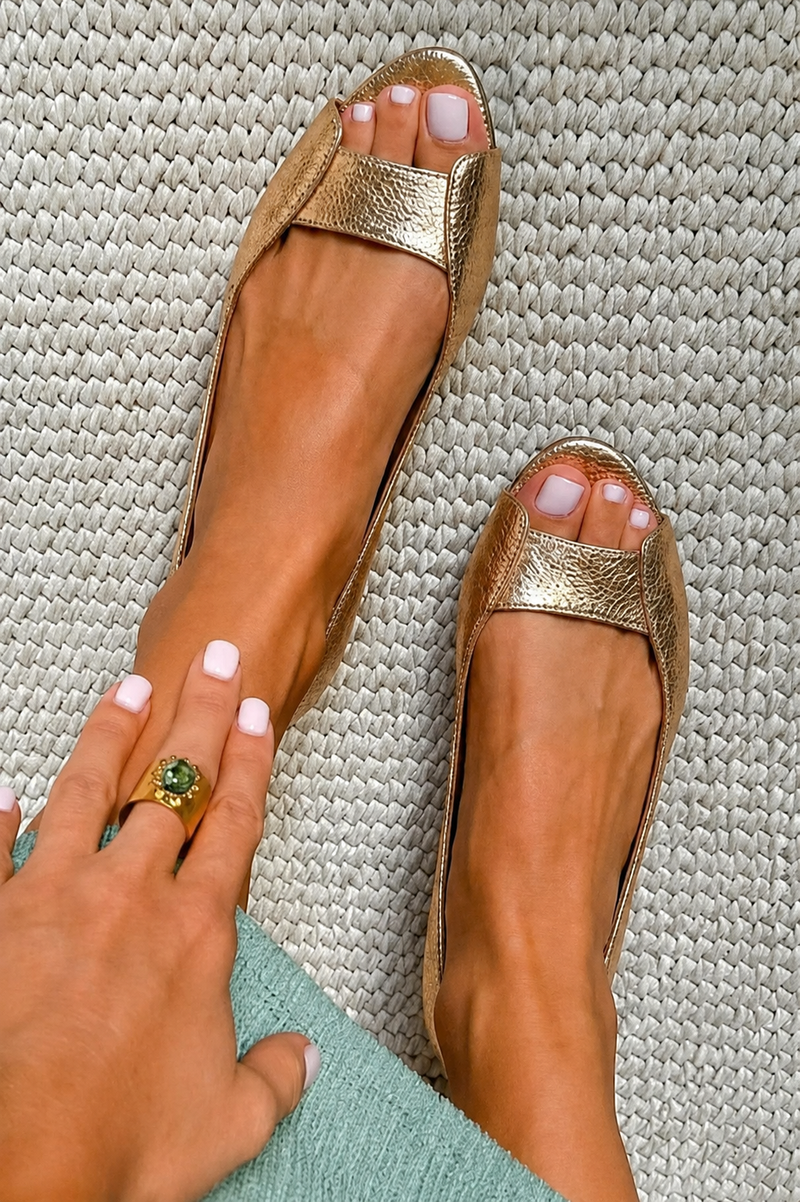 Rosie | Chic Comfort Golden Sandals
