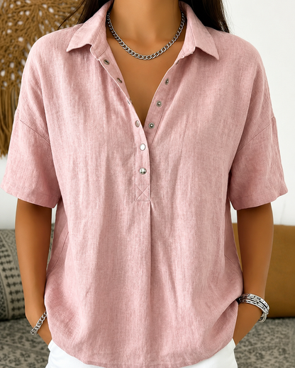 Sienna™ | Blouse with Collar and Button Detail (TEMPORARILY 1+1 FREE!)