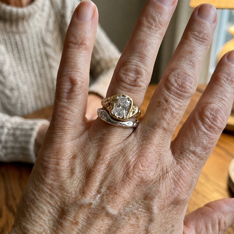 Vintage-Inspired Gold & Silver Stacking Ring Set