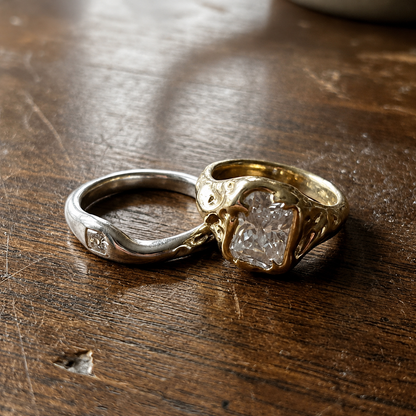 Vintage-Inspired Gold & Silver Stacking Ring Set