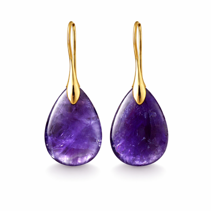 Natural Stone Teardrop Earrings