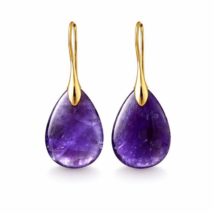 Natural Stone Teardrop Earrings