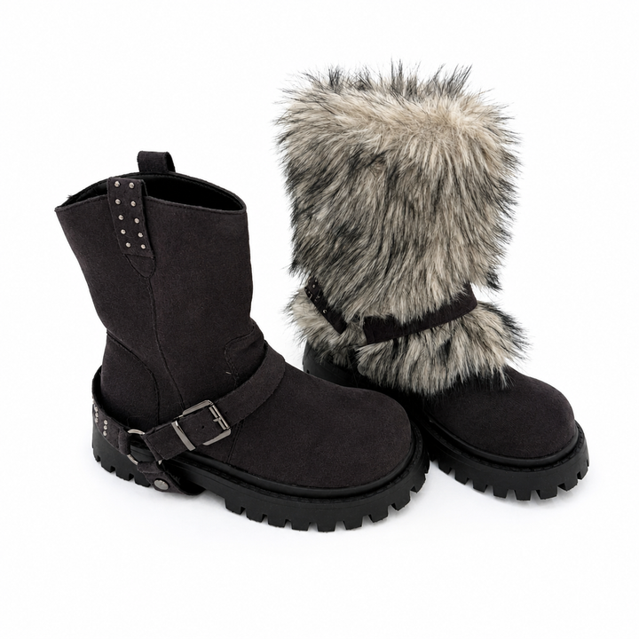 Aria 2-Way Fur Cuff Boots