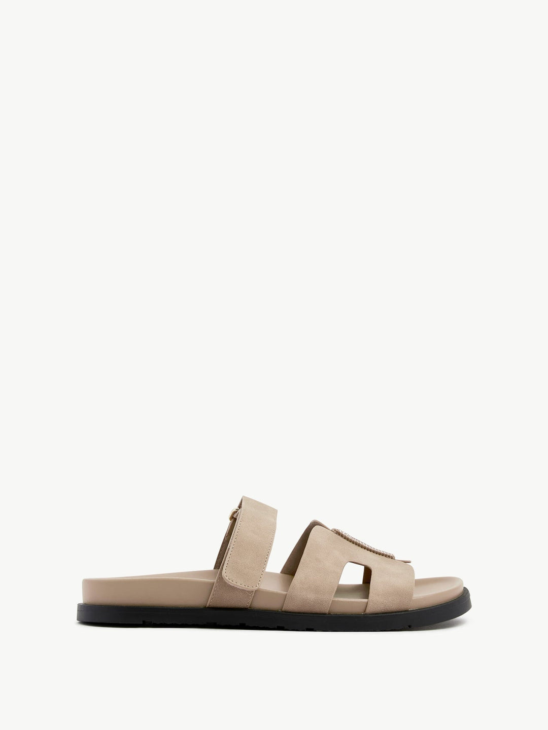 Kaia Taupe Faux Nubuck Sandals