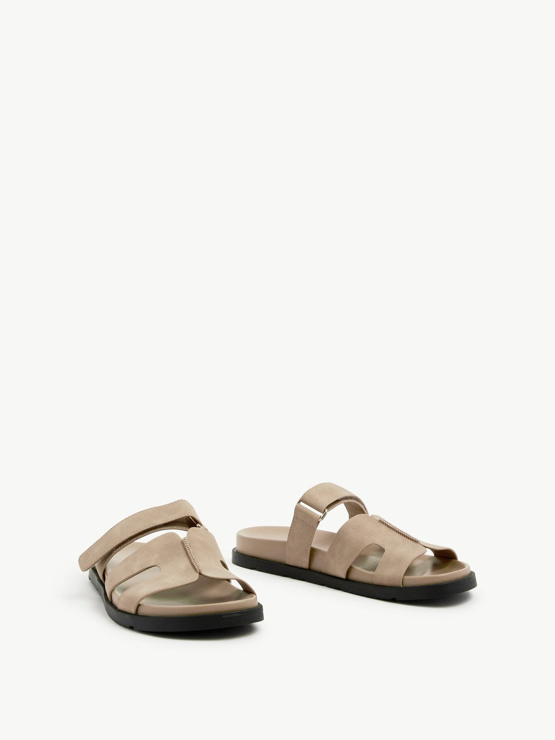 Kaia Taupe Faux Nubuck Sandals