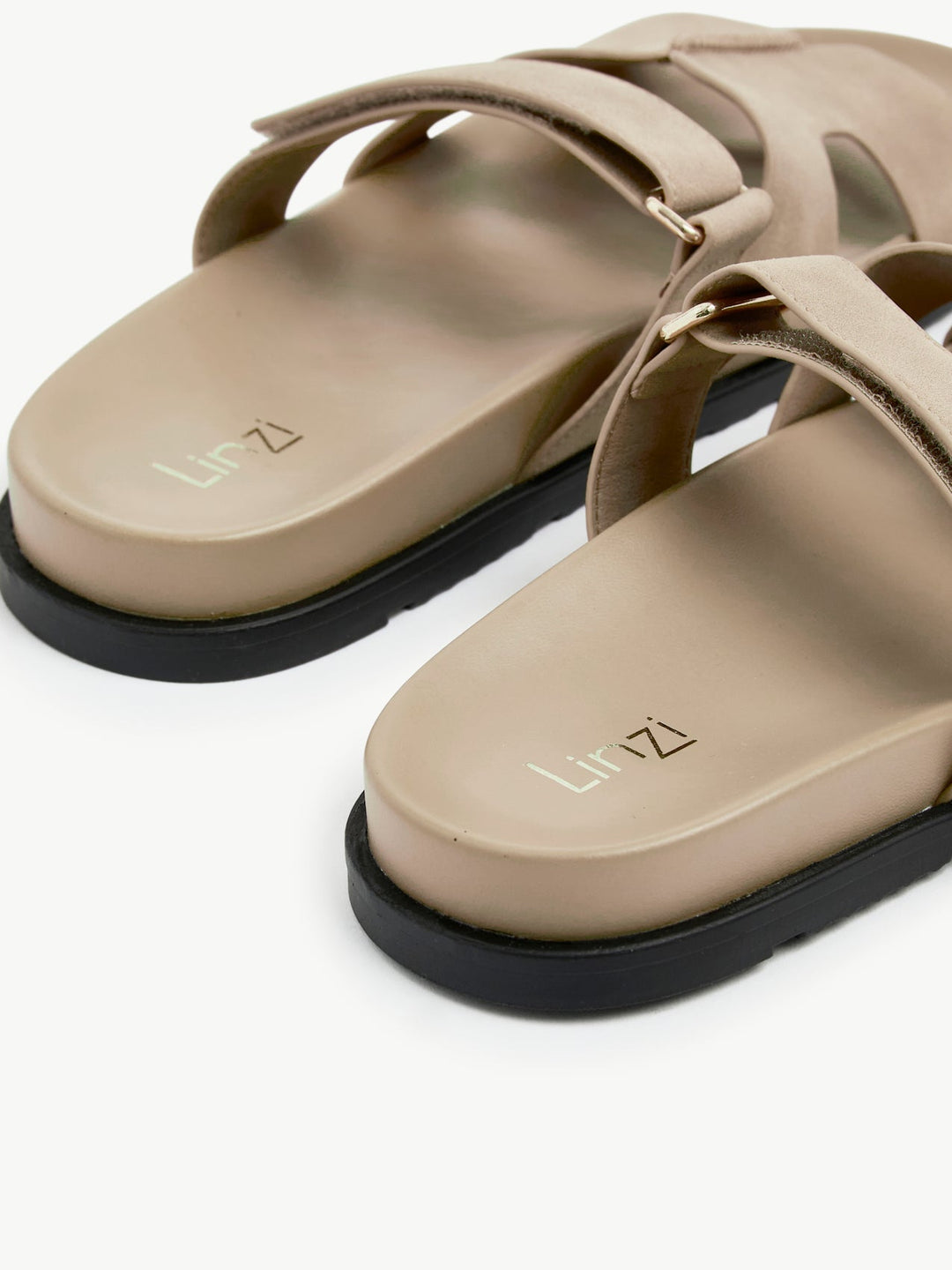 Kaia Taupe Faux Nubuck Sandals