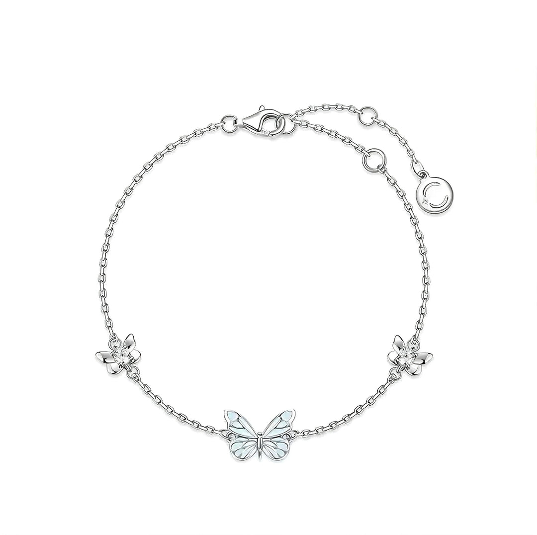 Luminous Blue Butterfly Bracelet