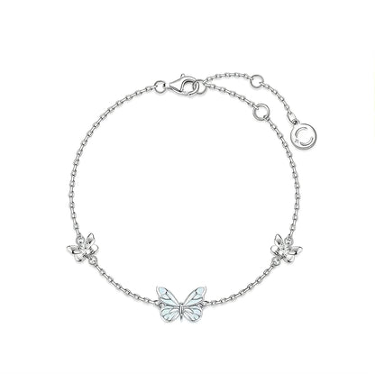 Luminous Blue Butterfly Bracelet