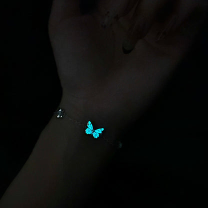 Luminous Blue Butterfly Bracelet
