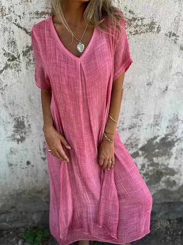 Livia™ | Loose-Fit V-Neck Dress