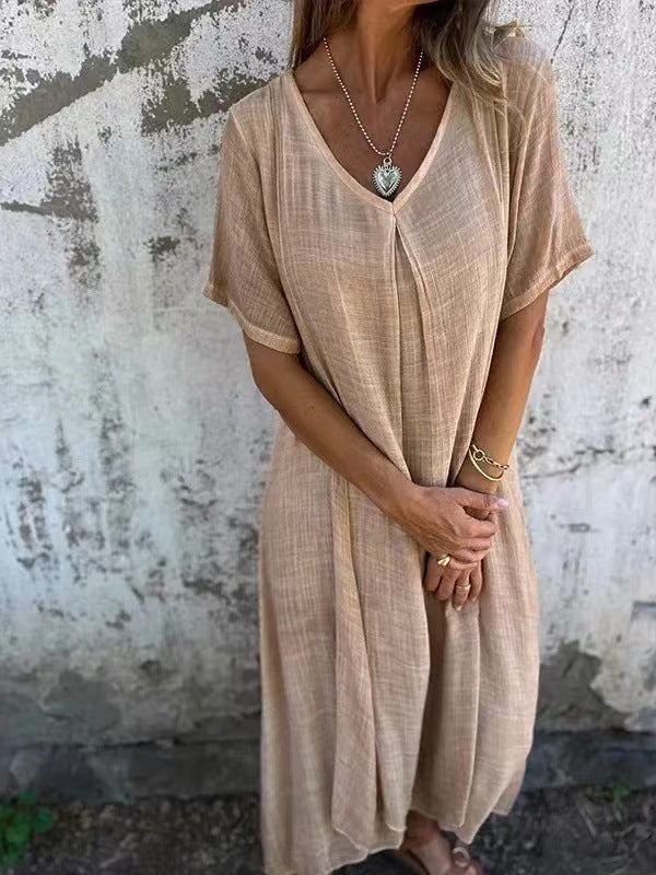 Livia™ | Loose-Fit V-Neck Dress