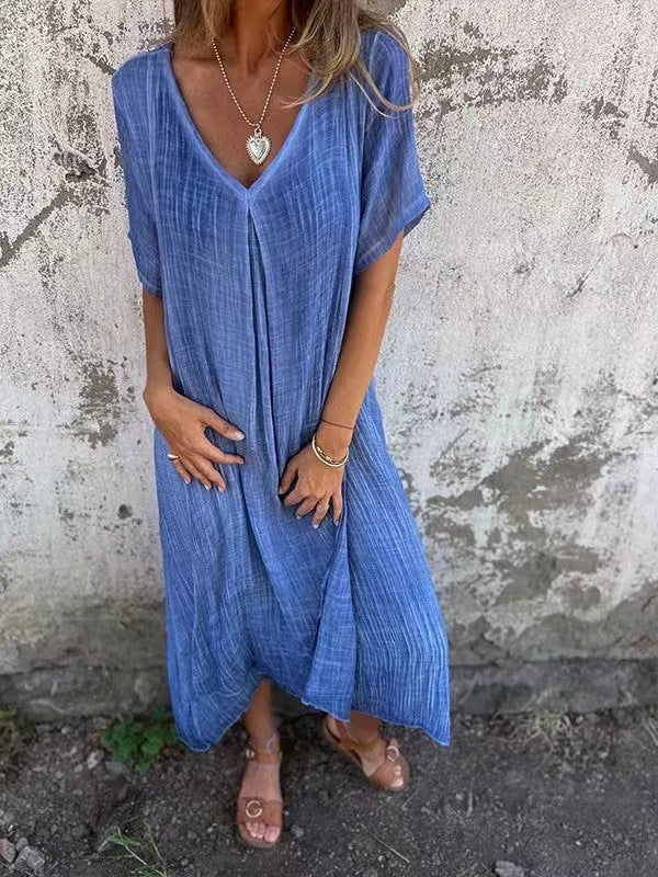 Livia™ | Loose-Fit V-Neck Dress