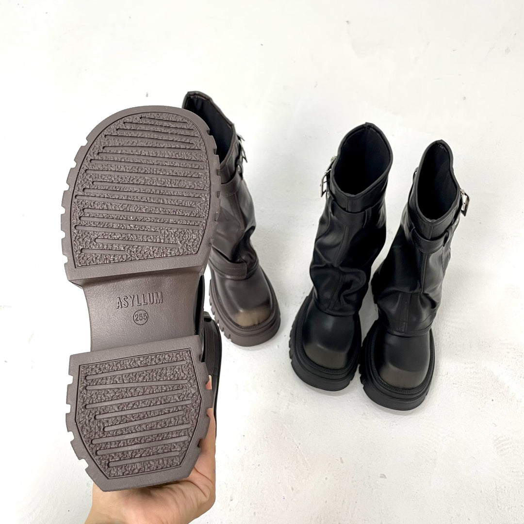 Blaze Fold Over Chunky Boots