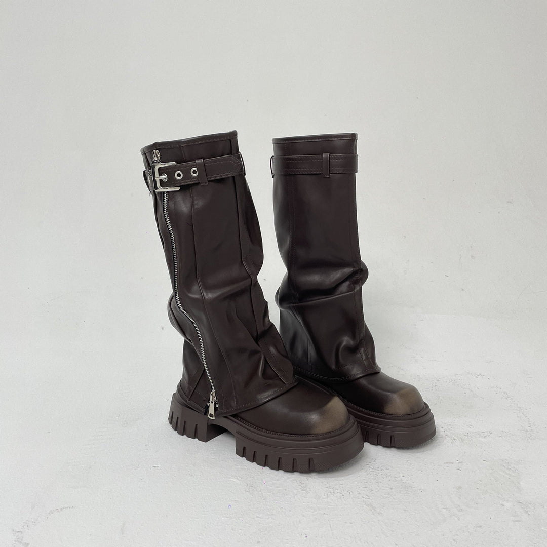 Blaze Fold Over Chunky Boots