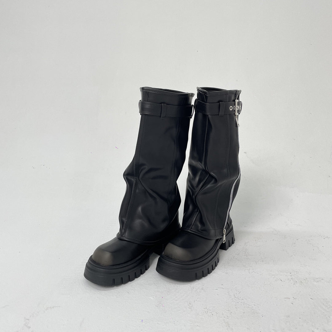 Blaze Fold Over Chunky Boots