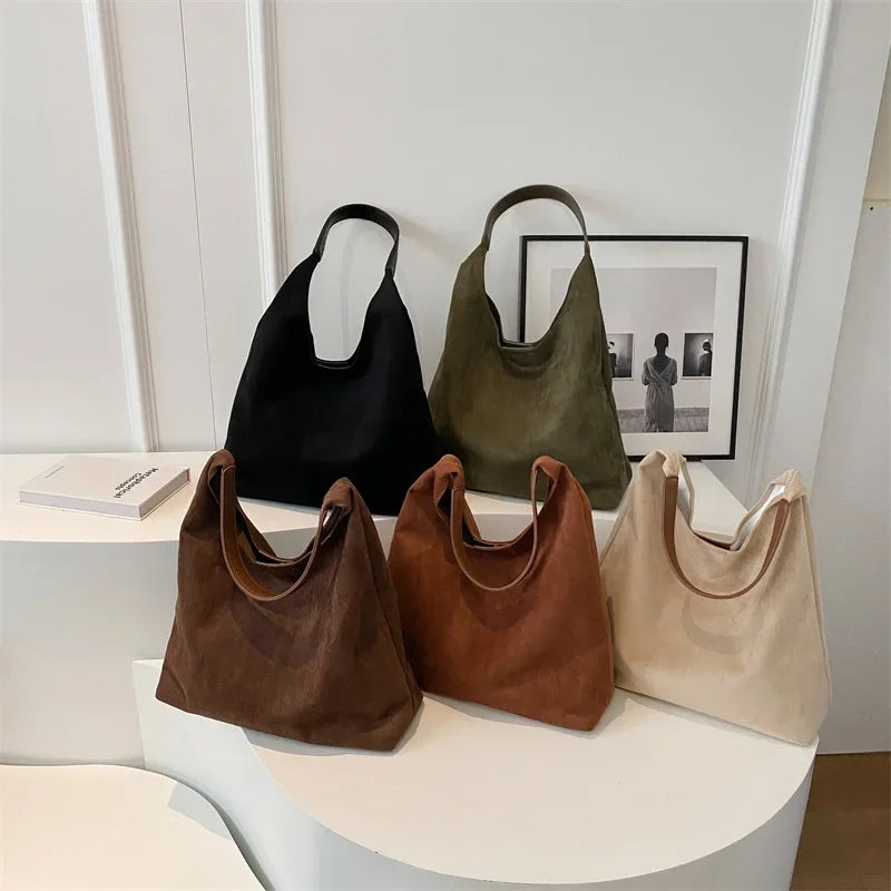 Luxe Woven Slouchy Shoulder Bag
