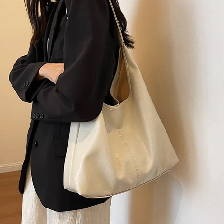 Luxe Woven Slouchy Shoulder Bag