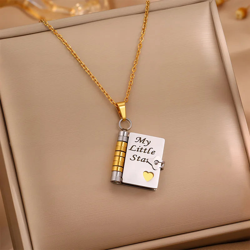 Star Book Pendant Necklace