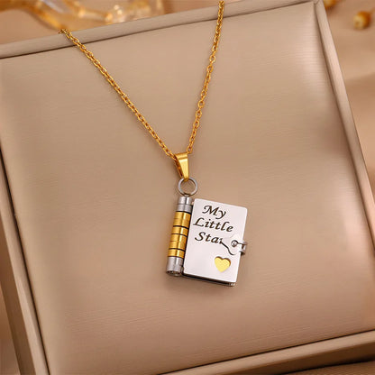 Star Book Pendant Necklace