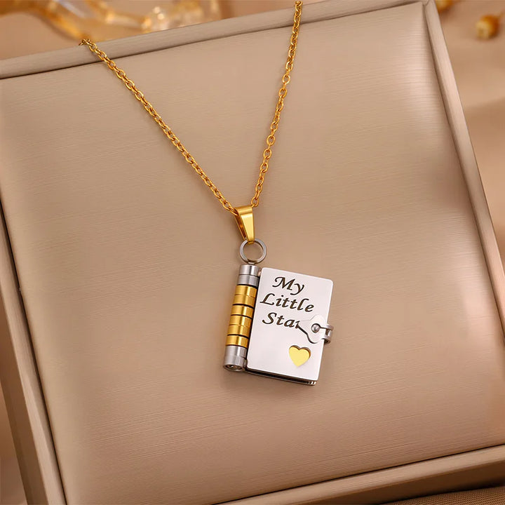 Star Book Pendant Necklace