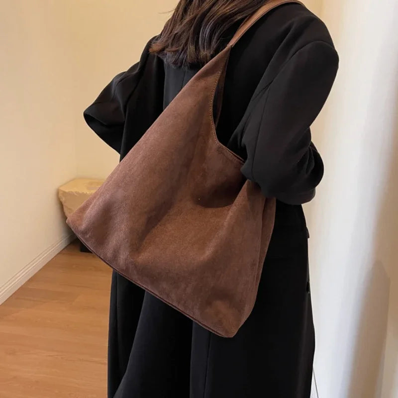 Luxe Woven Slouchy Shoulder Bag