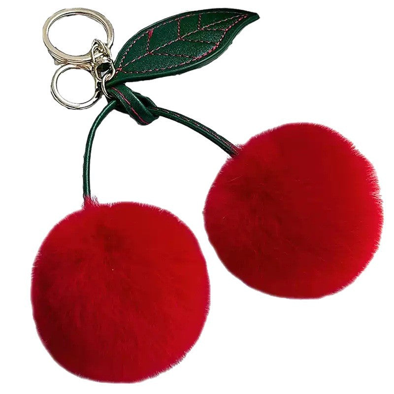 Plush Cherry Bag Charm