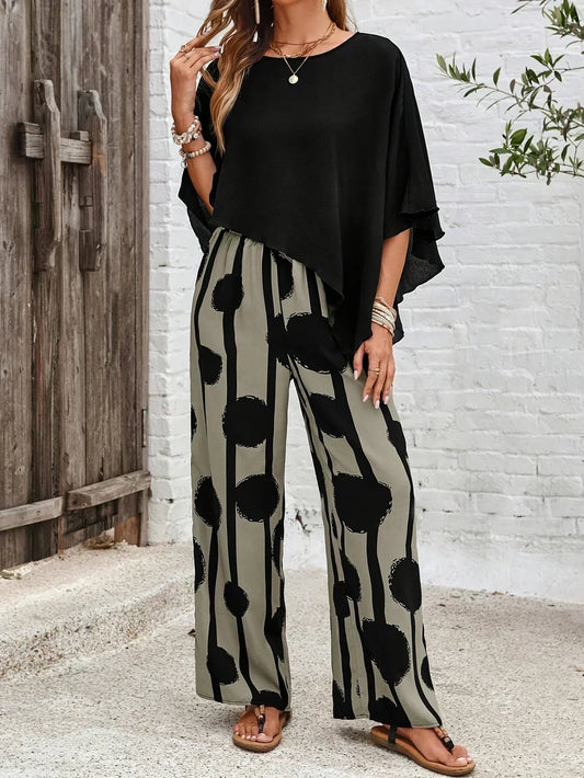 Marielle -  Comfortable Elastic Waist Two-Piece Set