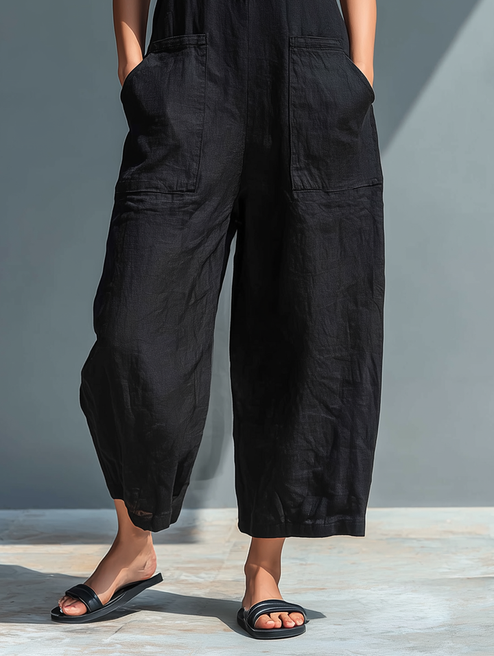 Sleeveless Wide-Leg Jumpsuit
