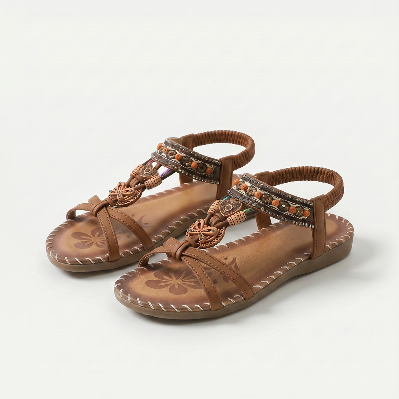 Isla™ | Ibiza-Inspired Embellished Sandals for Comfort & Elegance