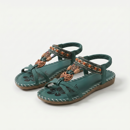 Isla™ | Ibiza-Inspired Embellished Sandals for Comfort & Elegance
