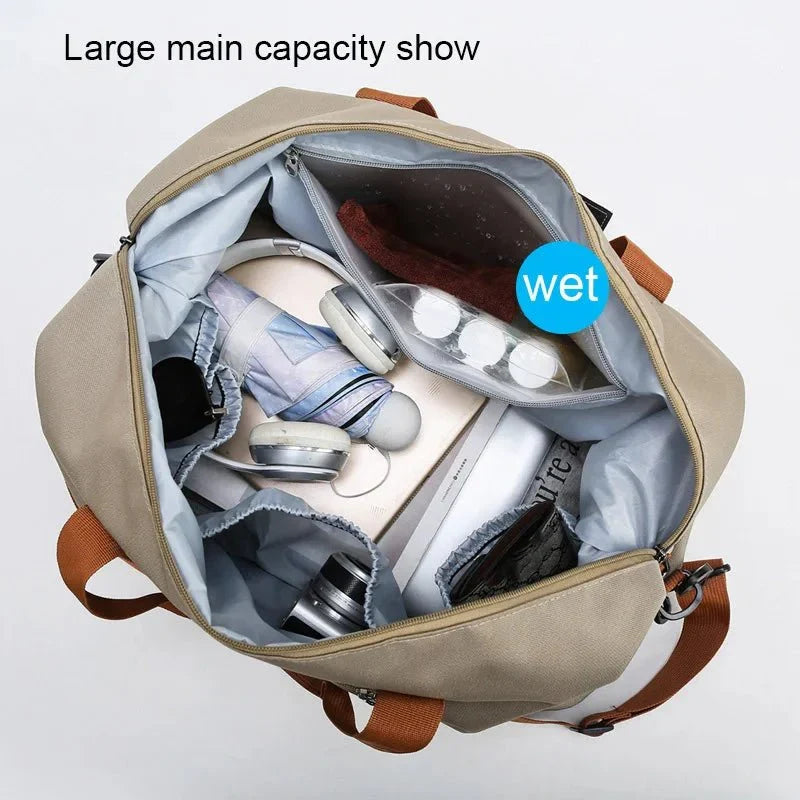 Marlow DUFFEL – Lightweight Gym & Travel Bag with Shoe Compartment and Wet-Dry Separation